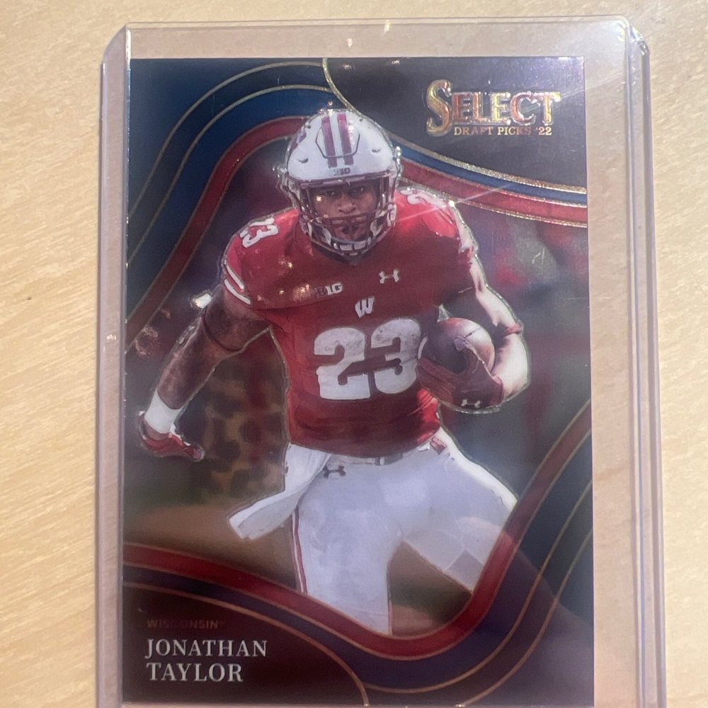 Jonathan Taylor 2022 Panini Select Draft Picks No. 183 Field level